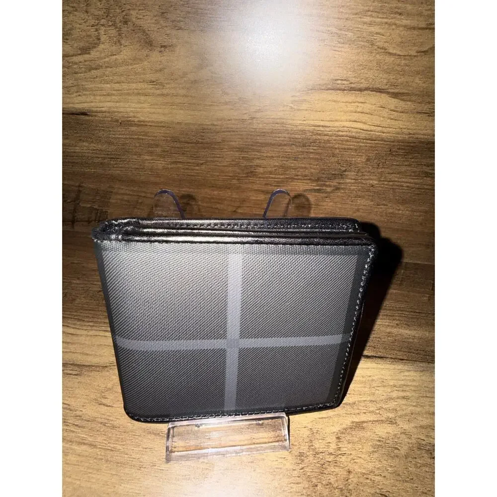 Burberry Charcoal London Check Bifold Wallet